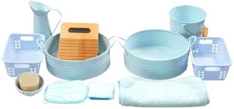 Montessori Practical Life Cleaning Set, Toddler Washing Work Kit, Fine Motor Skills Development,Blue by Unknown