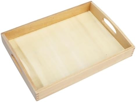 Montessori Wooden Storage Trays, 3 Sizes (Large/Medium/Small),Medium Size by Unknown