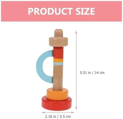2Pcs Wooden Rattle, Educational Musical Instrument Gift Set - Image 4