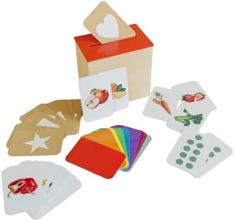 Learn & Drop Toddler Toy, Montessori Learning Games, 50 Preschool Flashcards for Toddlers 1-3, Learning Resources, Toddler Toys 2-3, Sight Word Flash Cards, Kindergarten Classroom Must Haves by SoloboToys