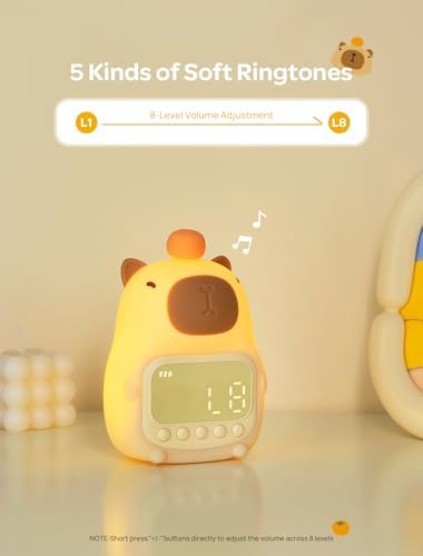 MASHI Capybara Alarm Clock for Kids,ok to Wake,Toddler Sleep Clock - Image 4