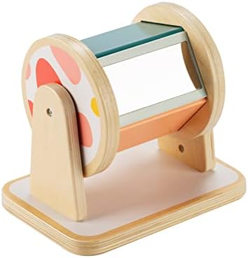 Twefex Montessori Spinning Drum, Montessori Toys for Babies 6-12 Months, Montisory Baby Toys for 1 Year Old Infant, Wooden Toy for Baby by Twefex