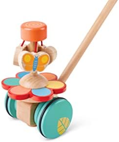 Hape Dancing Butterflies Push and Pull Toy, Assorted Colors, 12+ Months, L: 4, W: 6.9, H: 22.2 inch - Image 2