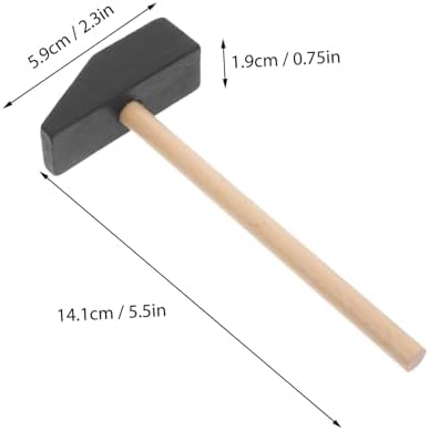 BESPORTBLE 5pcs Mini Wooden Hammer Toy Mallet for Kids Creative Play - Image 2