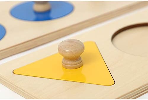 Montessori Multiple & Single Shape Puzzles - Jumbo Knob Wooden Geometry & Color Sorter for Toddlers - Image 4