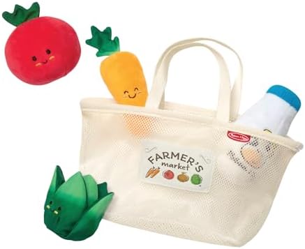 Melissa & Doug Multi-Sensory Market Basket Fill & Spill Infant Toy - Play Food Menus, Pretend Play Grocery Toys, Sorting And Stacking Toys, Multi-Sensory Toys For Infants And Toddlers Ages 1+ by Unknown