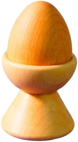 Wooden Egg and Cup Set, Montessori Educational Toy for Baby by Purgano