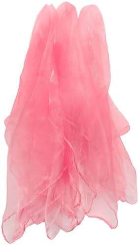 Lolakee Dance Scarves 12 Pcs Juggling Scarves for Kids Play Silk Scarve for Babies Toddlers Children Movement Learning Education Musical Accessories Colorful Scarfs Magic Tricks Performance (Pink) - Image 2