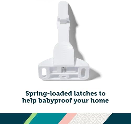 Safety 1st Spring-Loaded Cabinet & Drawer Latch, 10 Pack, White - Image 2
