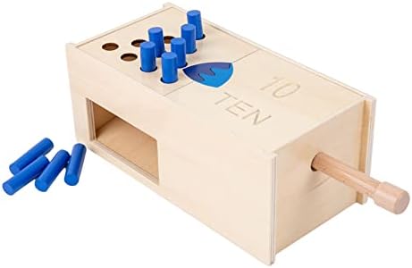 Adena Montessori Toys Wooden Peg Drop Box Tumble Down Counting Pegs Number Games - Fun and Exciting Way to Learn 1-10 Numerals Early Math Skills Development - Image 7