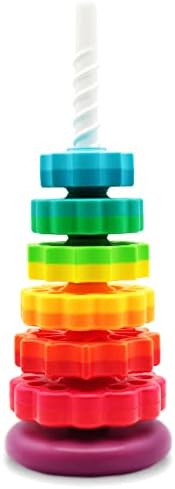 BYFWH Baby Spin Stack Toy,Premium Stacking Toy for Kids, Spinning Stacking Toy for Babies and Toddlers,Educational Toddler Learning Toy,Baby 1 2 3 Birthday Gifts,Autism Sensory Spinning Toy by BYFWH