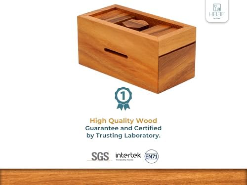 BSIRI Canopic Chest Challenging Brain Teaser Wooden Mind Puzzles and Use as Money Stash Jewelry 3D Puzzle Lock Box Gift Card Money Puzzle for Cash Gift - Image 2