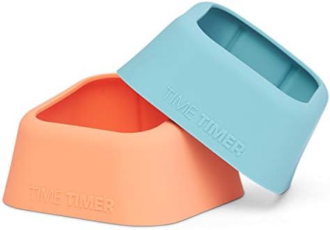 TIME TIMER Home MOD Color Cases - for Classroom Learning, Homeschool Study Tool, Student Desk Clock and Office Meetings with Silent Operation (2-Pack), Orange & Blue Pack by TimeTimer