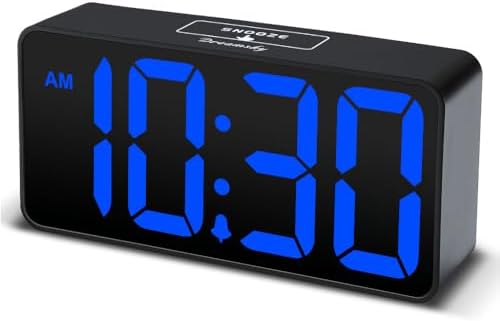 DreamSky Small Digital Alarm Clock for Bedroom with Large Big Numbers by DreamSky