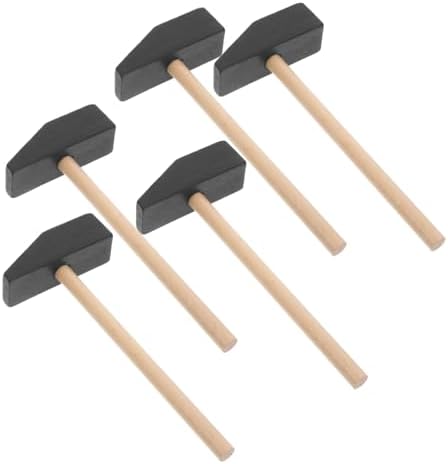 BESPORTBLE 5pcs Mini Wooden Hammer Toy Mallet for Kids Creative Play by BESPORTBLE