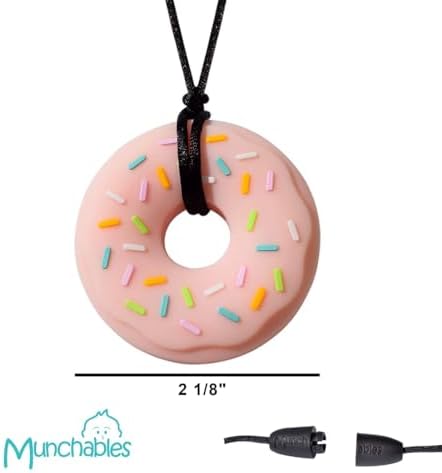 Donut Chewy Necklace - Sensory Chew Necklace for Strong Chewers (Brown) - Image 5