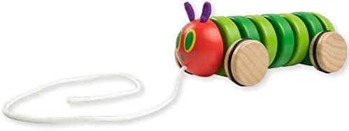 Kids Preferred World of Eric Carle The Very Hungry Caterpillar Wooden Pull Toy Classic Pull Toy Shaped Like The Very Hungry Caterpillar for Toddlers and Kids by KidsPreferred