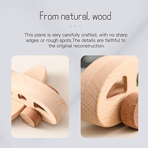ibwaae Wooden Airplane Toys, Air Transport Vehicles Play Set, Wooden Pull Games, Learning Gift Montessori Toy for Baby Toddler Boys Girls - Image 5