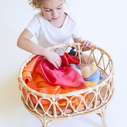 Sarah's Silks Enchanted Playsilk, 100% Silk Scarves for Kids and Toddlers, Sensory Toys | Bright Square Scarves, Montessori Waldorf Toys for Imaginative and Pretend Play - Fire - Image 6