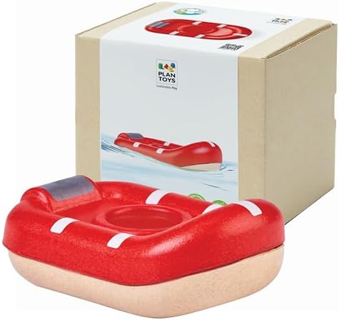 PlanToys® Wooden Whitewater Raft, Waterproof Kids Bath & Water Play Toy by PlanToys