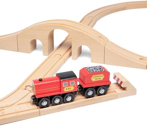 Melissa & Doug Classic Wooden Figure Eight Train Set (22 pcs) by Unknown