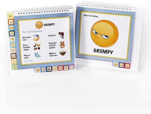 The Original Mood Flipbook for Kids; 20 Different Moods/Emotions; Autism; ADHD; Help Kids Identify Feelings and Make Positive Choices; Laminated Pages (Emoji Flipbook with Tabs) - Image 4