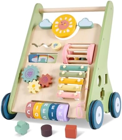 Wooden Baby Push Walker,Montessori Push Walker for Babies 10-12 Months by Takeeyce