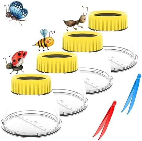4Pack Bug Cather 5X Magnifyer Insect Jar Observation Bug Viewer Kit by RORANIC-DeliveringHappiness