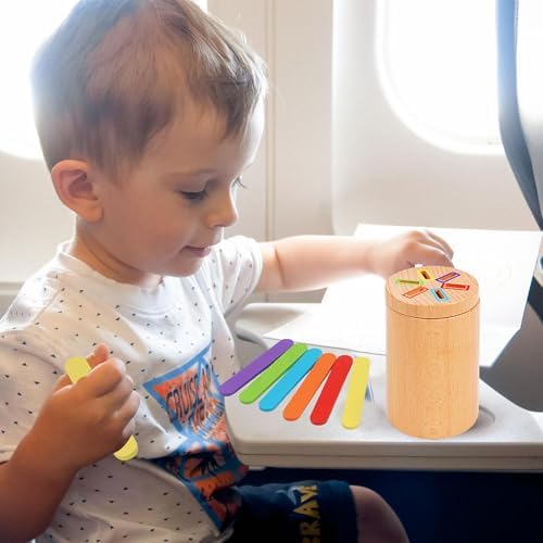 Montessori Toys for Toddler, Fine Motor Skills Toys Wooden Color Sorting Stacking Toy for Boys Girls Educational Gift for Kids Birthday - Image 6