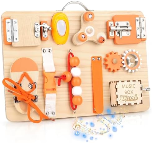 Joyreal Wooden Montessori Busy Board for Toddlers by Joyreal
