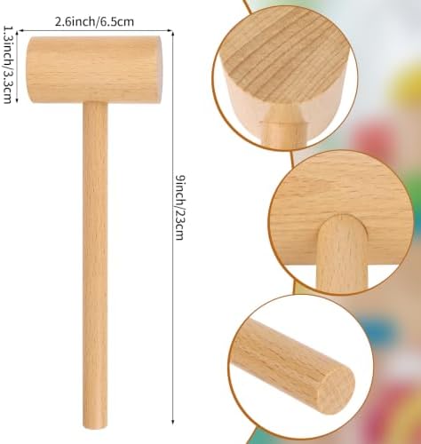 Wooden Mallet Hammering & Pounding Toys Simulation Wooden Mallet Toddler Hammer Portable Mallets - Image 3