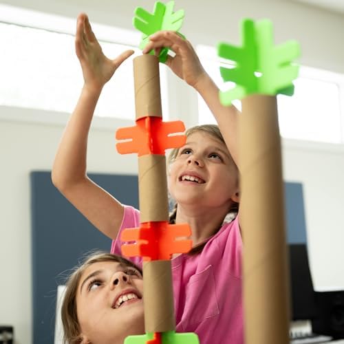 YOX Megabuilder, Creative Educational Building & Construction STEM Toy Set for Kids, Learning Toys for Children Ages 4-10, Boys & Girls Fun Gift, Classroom Supplies, 152 Parts, Storage Bin Included - Image 5