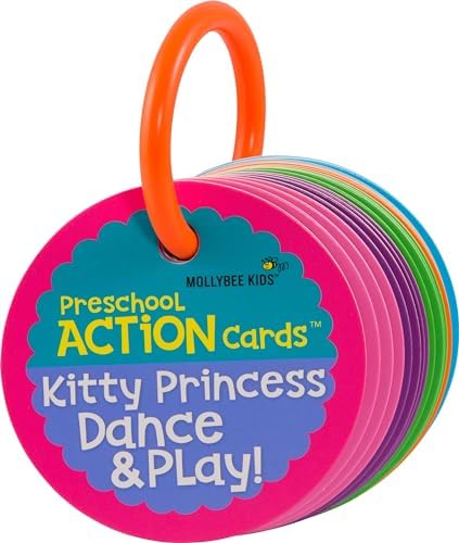 MOLLYBEE KIDS Preschool Action Cards Kitty Princess Dance and Play, 3,4 Year Old Girl Gifts by MollybeeKids