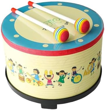Musfunny Floor Tom Drum for Kids, Colorful Baby Toy with 2 Mallets by Musfunny