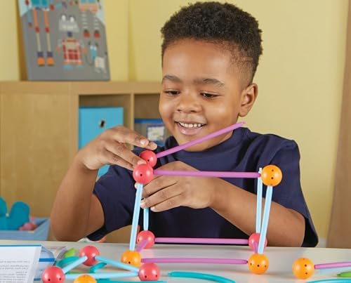 Learning Resources STEM Explorers Geomakers - 58 Pieces, Ages 5+ STEM Toys for Kids, Kindergartner Learning Toys, Shapes for Kids - Image 2