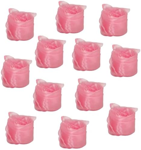 Lolakee Dance Scarves 12 Pcs Juggling Scarves for Kids Play Silk Scarve for Babies Toddlers Children Movement Learning Education Musical Accessories Colorful Scarfs Magic Tricks Performance (Pink) by Lolakee