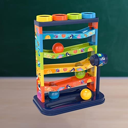 DuskHaven 4 Pieces Ball Ramps Toy Track Set with Hammer and Smooth Balls Promotes Manipulation Suitable for Kids Party Home Play - Image 6