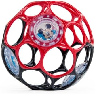 Disney Baby Mickey Mouse Oball Easy Grasp Rattle Along Buddy Infant Toy in Red, Age Newborn and up by BrightStarts
