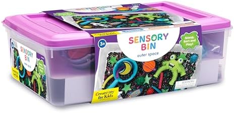 Creativity for Kids Sensory Bin: Outer Space Toys - Preschool and Toddler Sensory Toys, Kids Gifts for Boys and Girls Ages 3-5+, 10.25 x 14.5 x 4.75 inches - Image 4