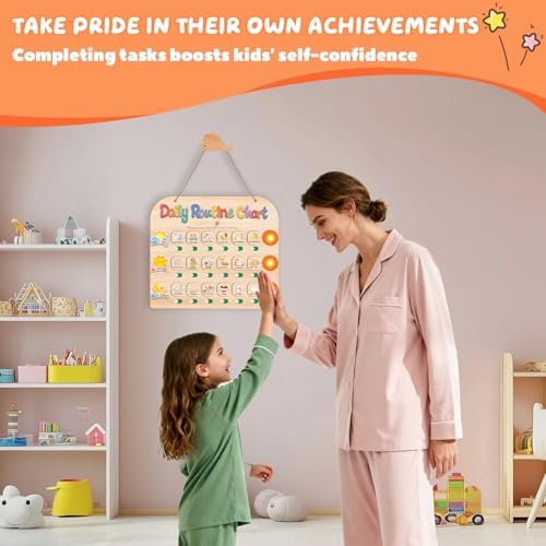 Daily Routine Chart for Toddlers, 3 in 1 Morning Bedtime Routine - Image 5