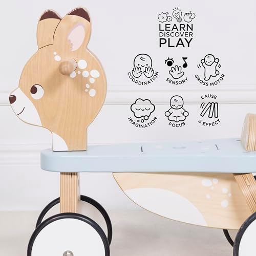 Le Toy Van - Petilou Wooden Ride On Deer Push Along Toy for Toddlers | Suitable for Boy Or Girl 1 Year Old +, Small - Image 5