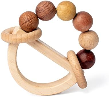 Baby Rattles 0-6 Months, Wooden Toys for Babies 6-12 Months by BUSYEDITION