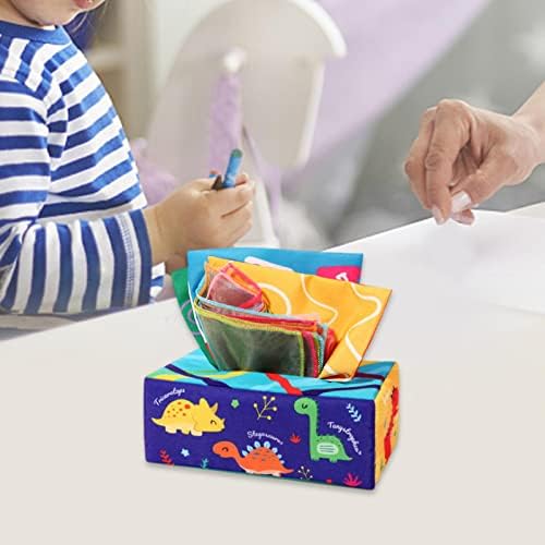 Pull Tissues Activities, Development Toys, Colorful Square Educational Fine Motor Skill Comfort Toys, Tissue Box Toy, for Home, 10 Silk 3 - Image 5