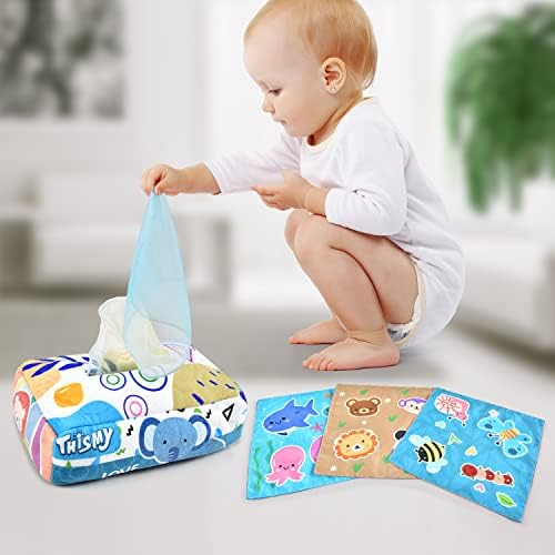 Baby Toys 6-12 Months Tissue Toy Montessori Toy for Babies 6-12 18 Months, Soft Contrast Crinkle Sensory Toys for Toddlers - Image 5