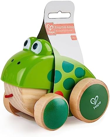 Hape Frog Pull-Along | Wooden Frog Fly Eating Pull Toddler Toy, Bright Colors - Image 6
