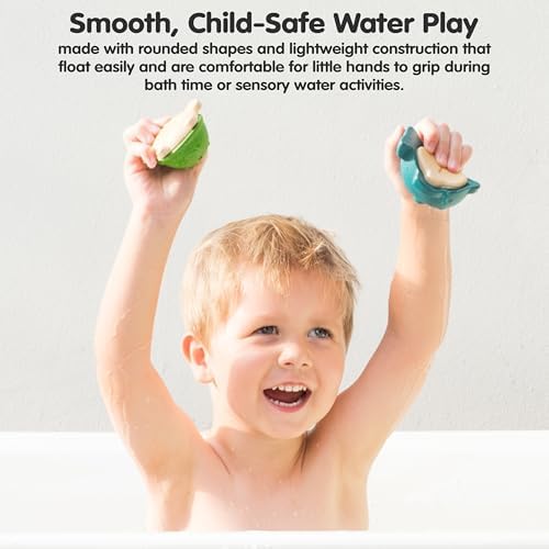 PlanToys® Sea Life Bath Set Wooden Montessori Water Play Kids Toy Ocean - Image 5