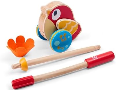 Hape Baby Bird Pull-Along | Wooden Wobbling & Flapping Pull Toddler Toy, Bright Colors - Image 3