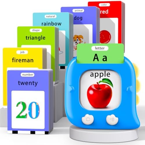 Kidzdo 520 Words Talking Flash Cards, Birthday Gifts for 3 4 5 6 Year Old Boys, Early Education Learning Toys, Blue by Kidzdo