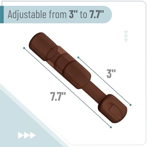 Bates- Child Safety Strap Locks, 6 Pack, Brown, Baby Cabinet Locks - Image 3
