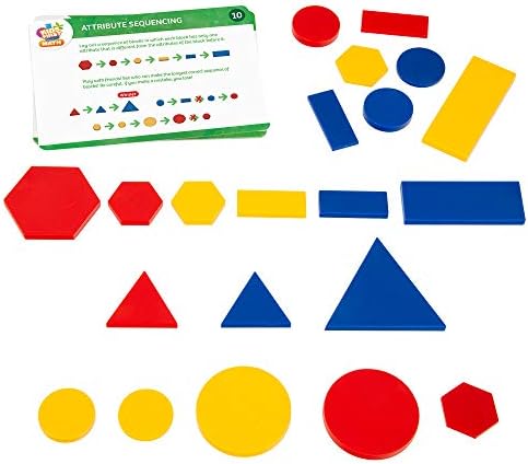 Kids First Math: Attribute Blocks Math Kit with Activity Cards | Develop Skills in Logical Thinking, Classifying, Comparing | Visual Hands-on Math for at-Home or Classroom Learning, Ages 3+ - Image 5